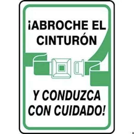 Accuform Safety Sign BUCKLE UP  AND DRIVE SHMTRFG12RA SHMTRFG12RA